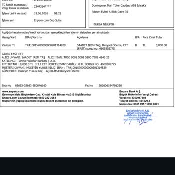 Yatırdığım 8.000 TL Hesaba Yansımıyor