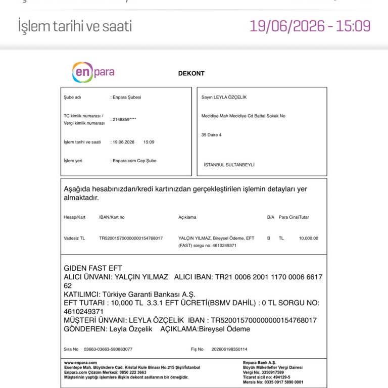Enpara'dan Yatırdığım 10.000 TL Casibom Hesabımda Görünmüyor
