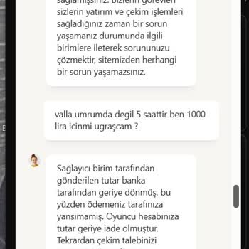 1000 TL Çekim Talebim Sürekli İptal Ediliyor Ve Ödeme Yapılmıyor