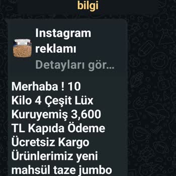 Reklamdaki 10 Kg Kuruyemişi Almadı, Küflü Ürün Gönderildi Ve İade Talep Ediyor