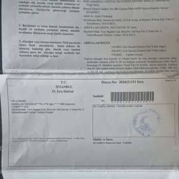 KMO Anadolu Otoyolu’nun Bildirimsiz İcra Takibi Ve Yüksek Borç İptali Talebi