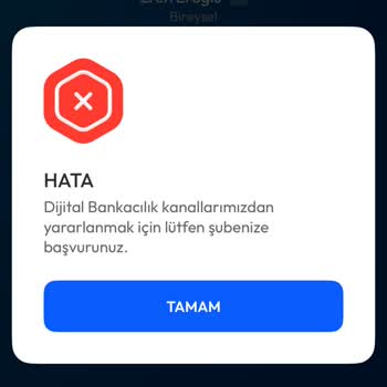 Aktif Hesaplarımda Açıklama Olmadan Mobil Bankacılık Engeli