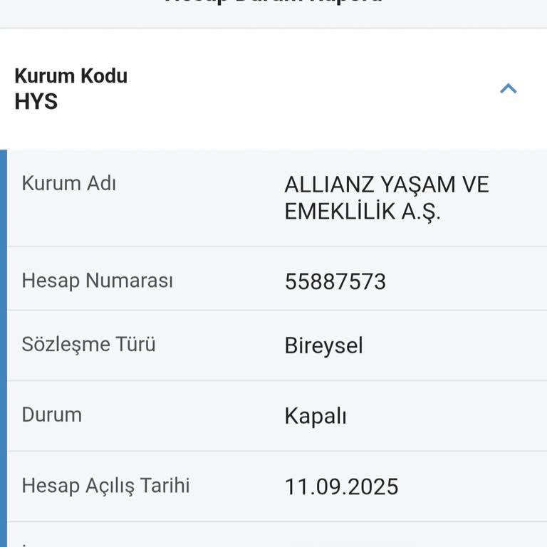 Allianz Yaşam BES Sözleşmesi İptali Sonrası Ödenmeyen 6.017 TL