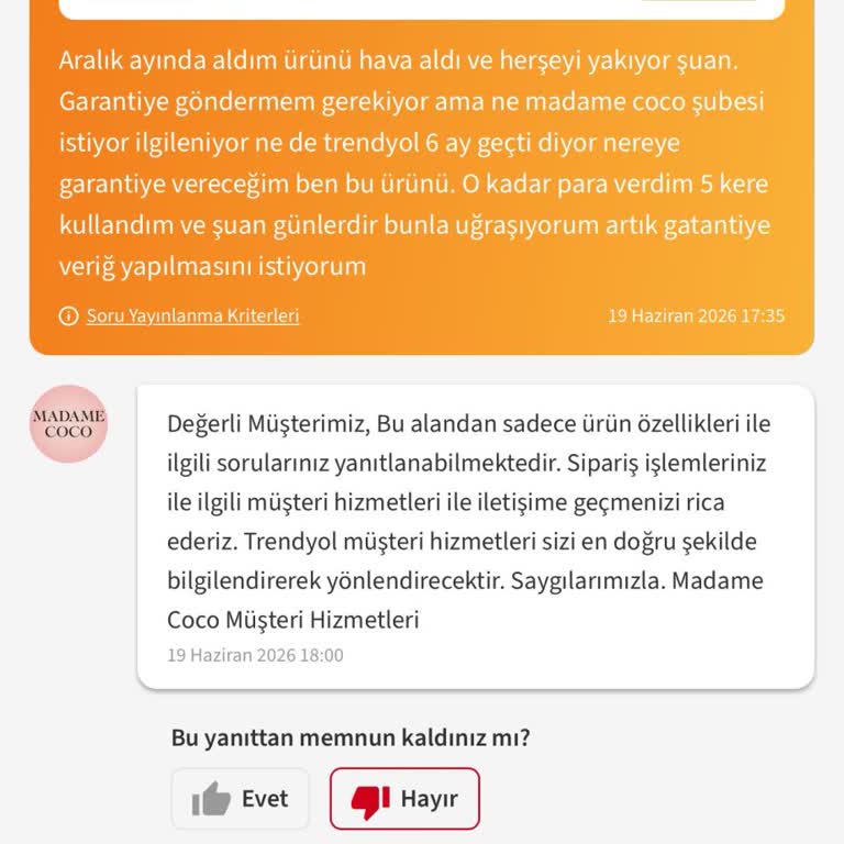 İki Yıllık Garantili Düdüklü Tencere Arızası Ve Garanti Sürecindeki Hayal Kırıklığı