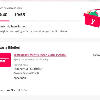 Hazırlanıyor Durumunda Sipariş İptali Reddi