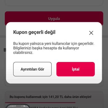 Kurye Bulunamadığı İçin İlk Sipariş Kuponum Haksızca Kaybedildi