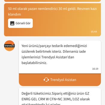 Trendyol Üzerinden Alınan Origins Ginzing Setinde 50 ml Yerine 30 ml Gönderildi