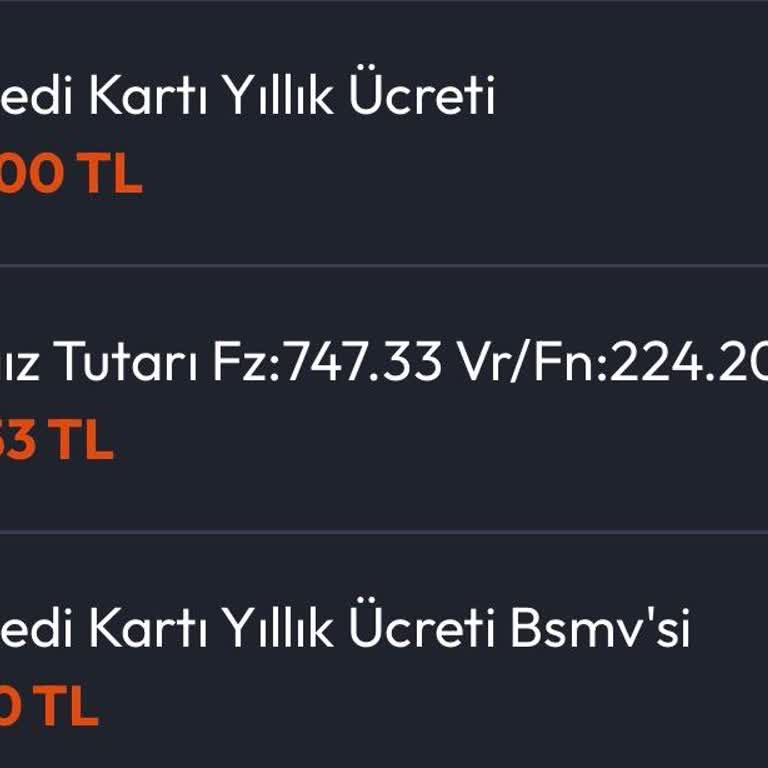 Yıllık Kart Aidatı Ücreti Haksız Kesildi Ve İadesi Talep Ediliyor