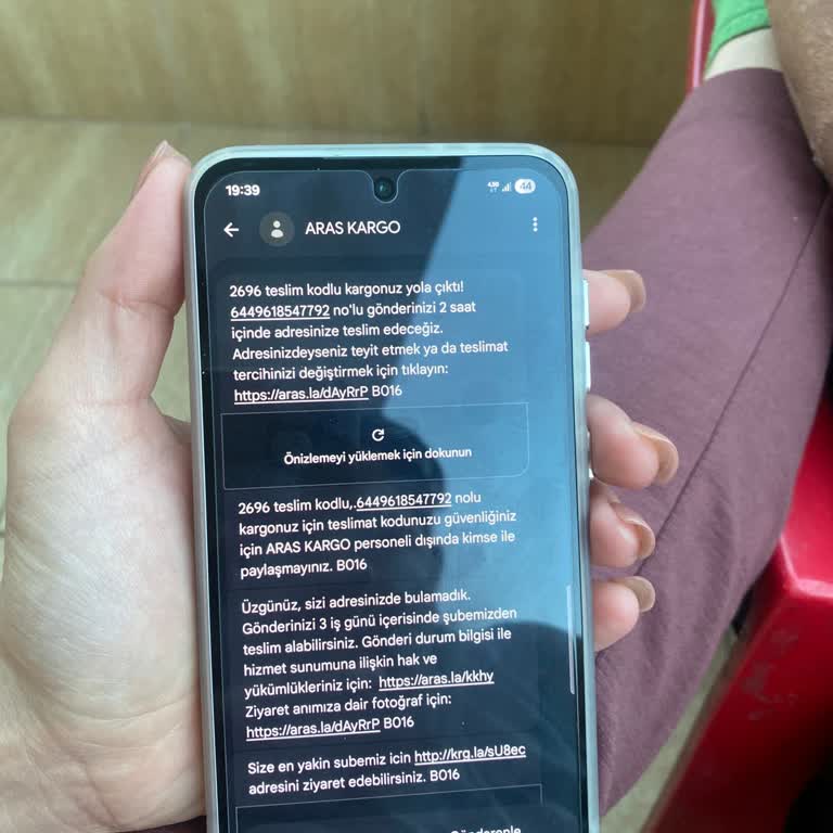 Aras Kargo Kurye Teslimatı Reddetti, Şubeye Gitmemizi İstedi