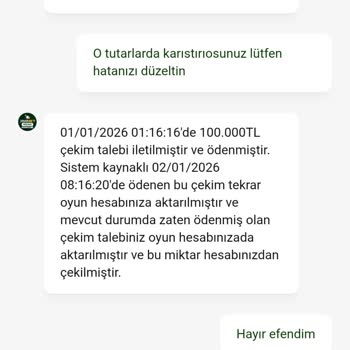 Jojobet Tarafından 100 Bin TL Haksız Çekim İptali