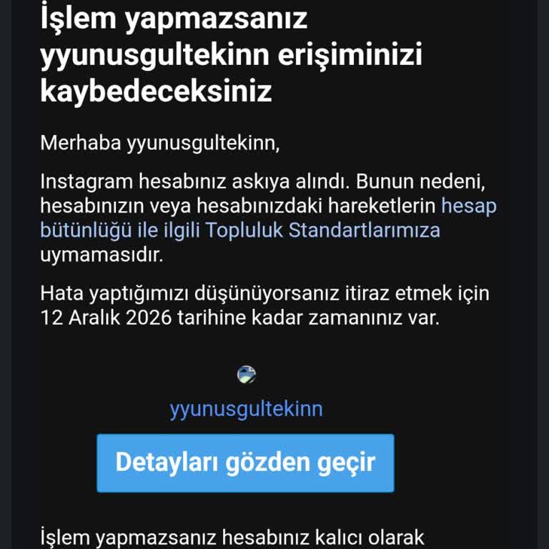 Instagram Hesabım Haksız Şekilde Tekrar Kapatıldı