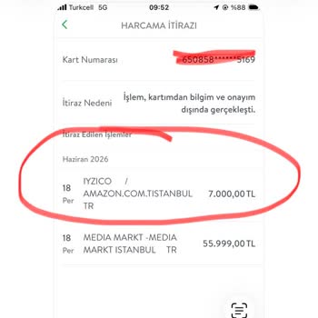 Amazon'dan Yanıltıcı İşlem: 7.000 TL Çekildi, 700 TL Olarak Görüldü