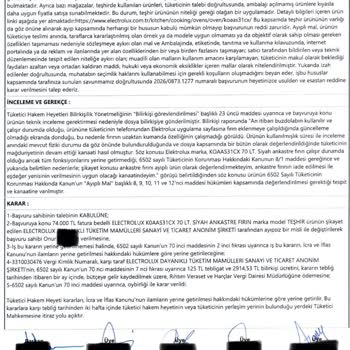 Electrolux Tüketici Hakemi Kararını İhlal Ediyor Ürün Değişimi Bekleniyor