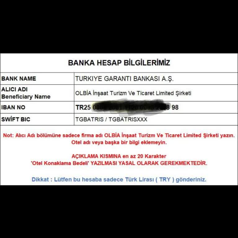 Sahte Otel Rezervasyonu Sonrası 54.500 TL Ödeme Ve Garanti Bankası Hesabının Dondurulması Talebi