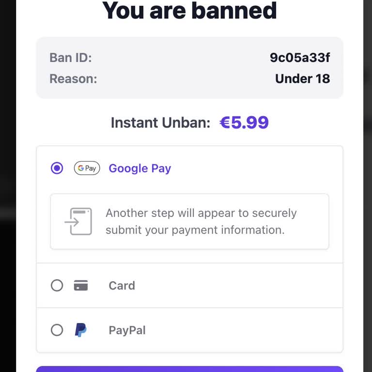 Got Banned For A Wrong Reason, I'm 21, So Not Underage