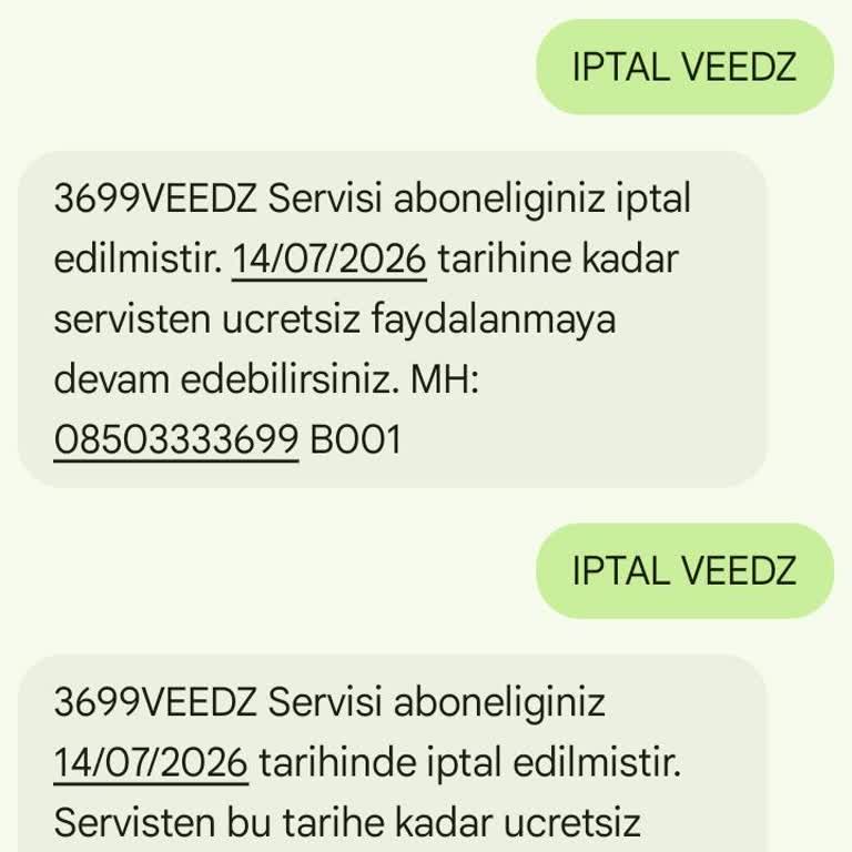 Veedz Servisine Yetkisiz Abonelik Ve 279 TL Ücret İadesi Talebi