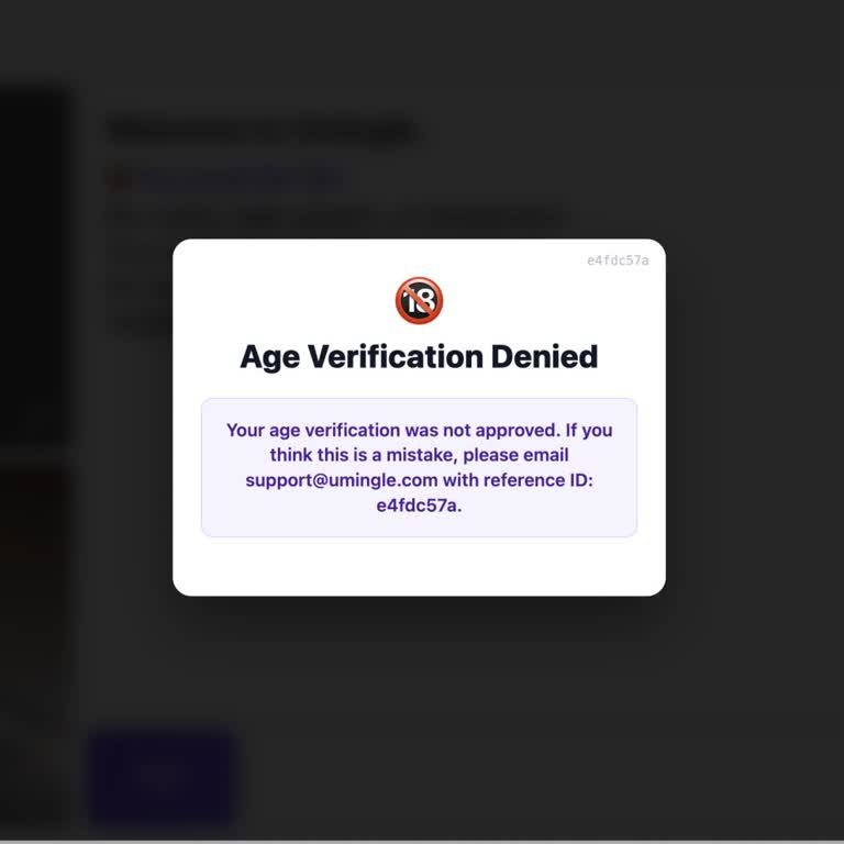 I Got Umingle Age Restricted When I Shouldn't Have