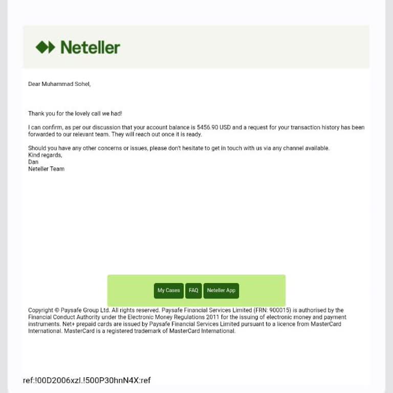 Neteller Account Permanently Closed, Can't Access The Account Balance