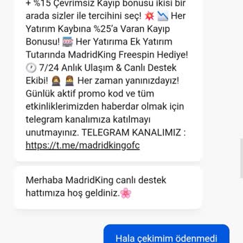 Madrid King Ödeme Yapmıyor Ve Mesajlarıma Cevap Vermiyor