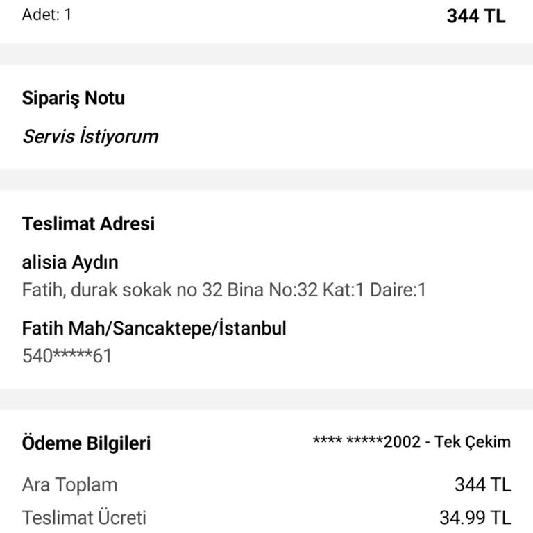 Trendyol Yemek Siparişlerinde Haksız Teslimat Ücretleri İadesi Talebi