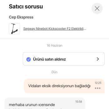 Eksik Parçalarla Gelen Scooter İçin İade Talebim Haksızca Reddedildi