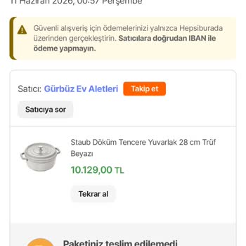 Hepsiburada’da Teslim Edilemedi İddiası Üzerine Tekrarlanan İade ve İletişimsizlik Şikayeti