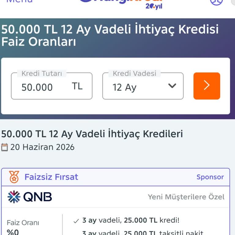QNB Ve Hangikredi'nin Yanıltıcı Faizsiz Kredi Kampanyası