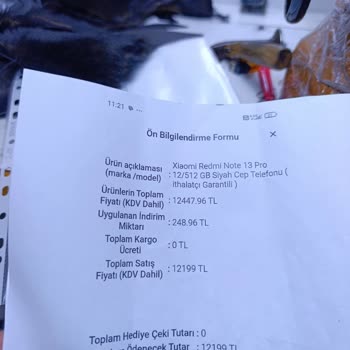 Epttavm Klon Xiaomi 13 Pro Satışı İçin Fatura ve Değişim Talebi
