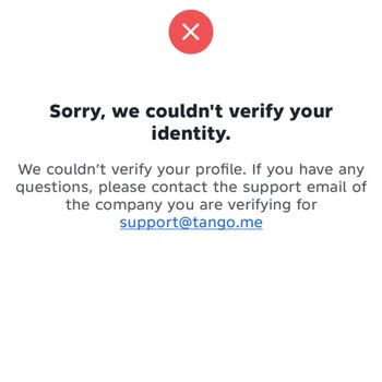Tango Account Verification Problem