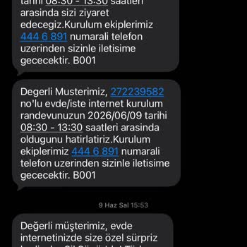 Türk Telekom'da Randevu Verilip İnternet Sağlanmaması