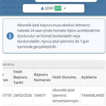 Vodafone Fesih Başvurusu Sonrası Hattın Kapatılmaması Ve Sürekli Fatura Gönderilmesi