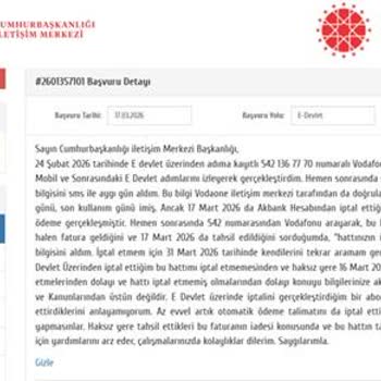 Vodafone Fesih Başvurusu Sonrası Hattın Kapatılmaması Ve Sürekli Fatura Gönderilmesi