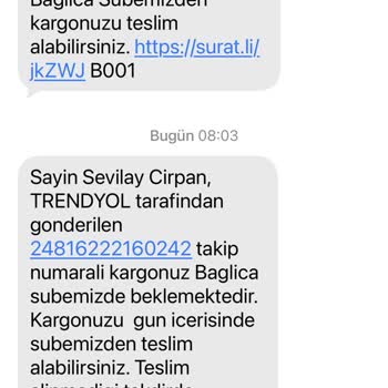 Teslim Edilmemiş Kargo Ve Sürat Kargo Şubesinden Yanıtsız İletişim