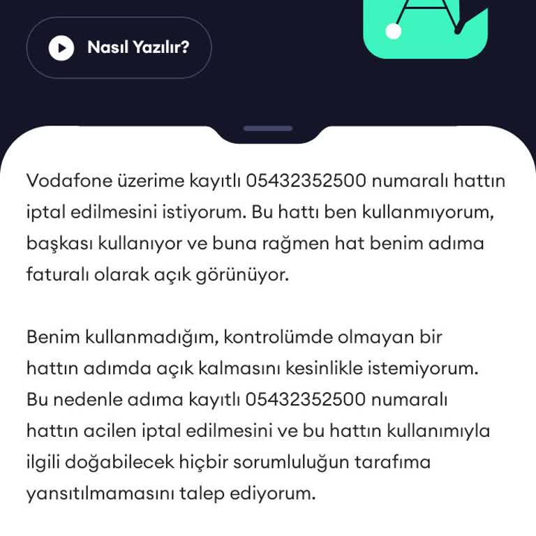 Adıma Kayıtlı Kullanılmayan Hatın Hemen İptali
