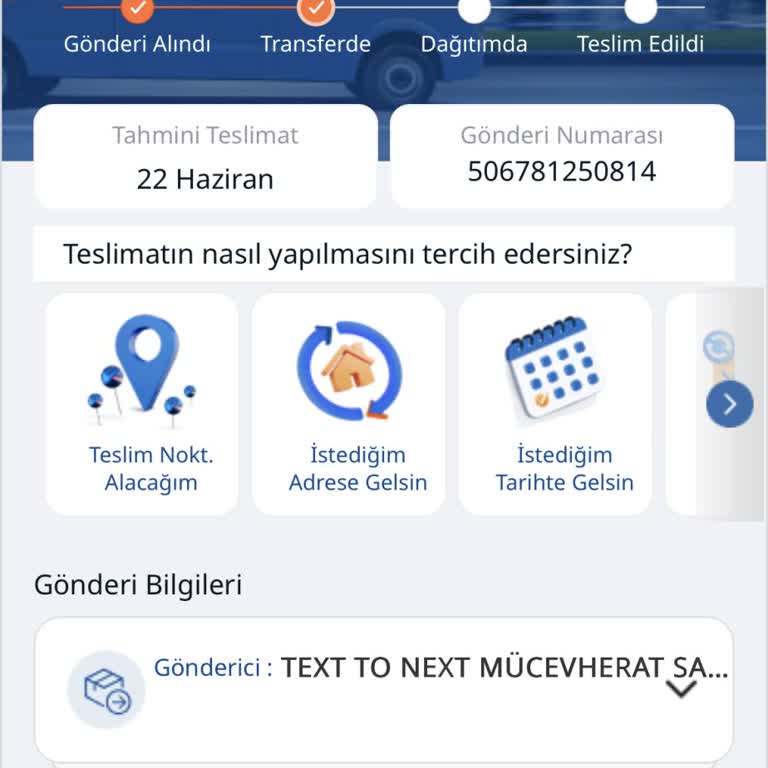 Text To Next Zaman Kapsülü Siparişim Tam Bir Hafta Boyunca Kargoya Verilmedi