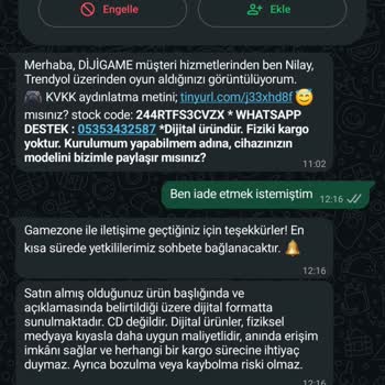 Kod Satışı Söylendi, Ancak Primary Hesap Yöntemiyle Sağlandı Ve İade Reddedildi