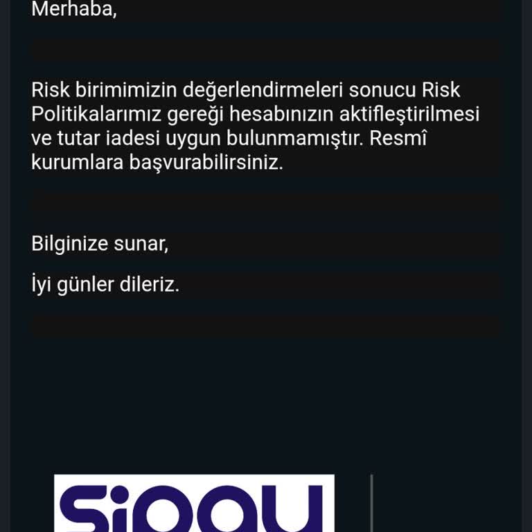 Sipay Cüzdanımda Bloke Olan 5.300 TL Bakiyenin Acil Açılması