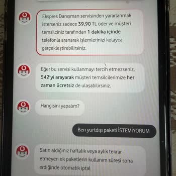 Talep Edilmeyen Pasaport Paketi Ve Yüksek Fatura Şikayeti