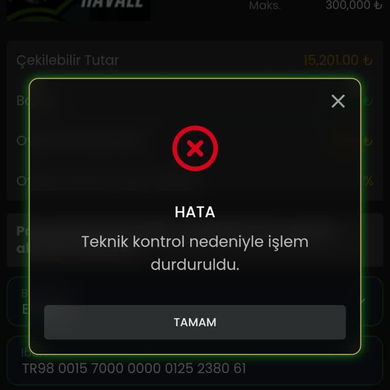 15.200 TL Çekim Talebimin Gecikmesi Ve Hesabımın Kapatılması