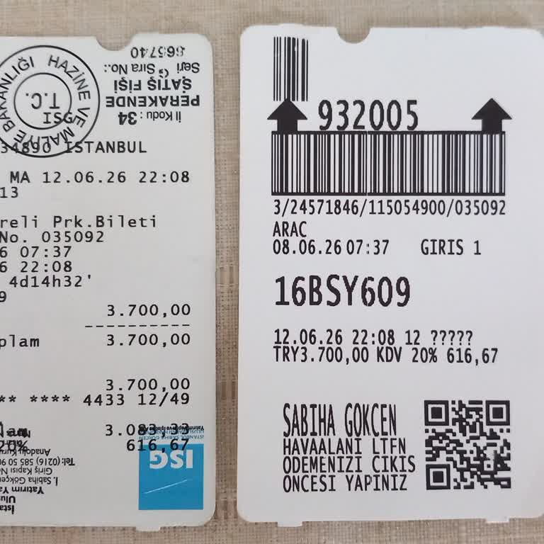 Otopark Ödemesinde Üç Kez Tekrarlanan 3700 TL Çekim İçin İade Talebi