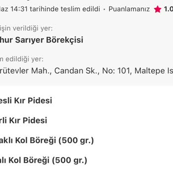 İki Kilo Börek Ücreti Alındı, Tek Porsiyon Gönderildi
