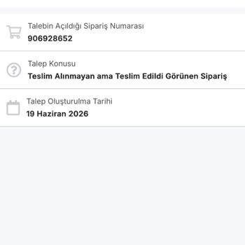 Teslim Edildiği Görünen Sipariş Elime Ulaşmadı, Çözüm Bekliyorum