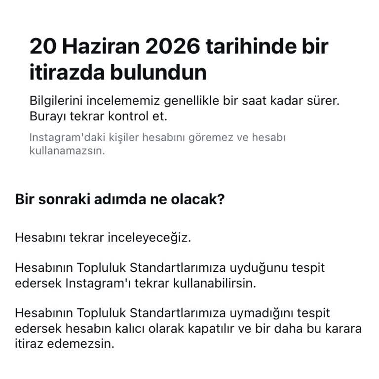 Instagram Hesabım Uyarı Almadan Kapandı Ve İtiraz Kanalı Bulamıyorum
