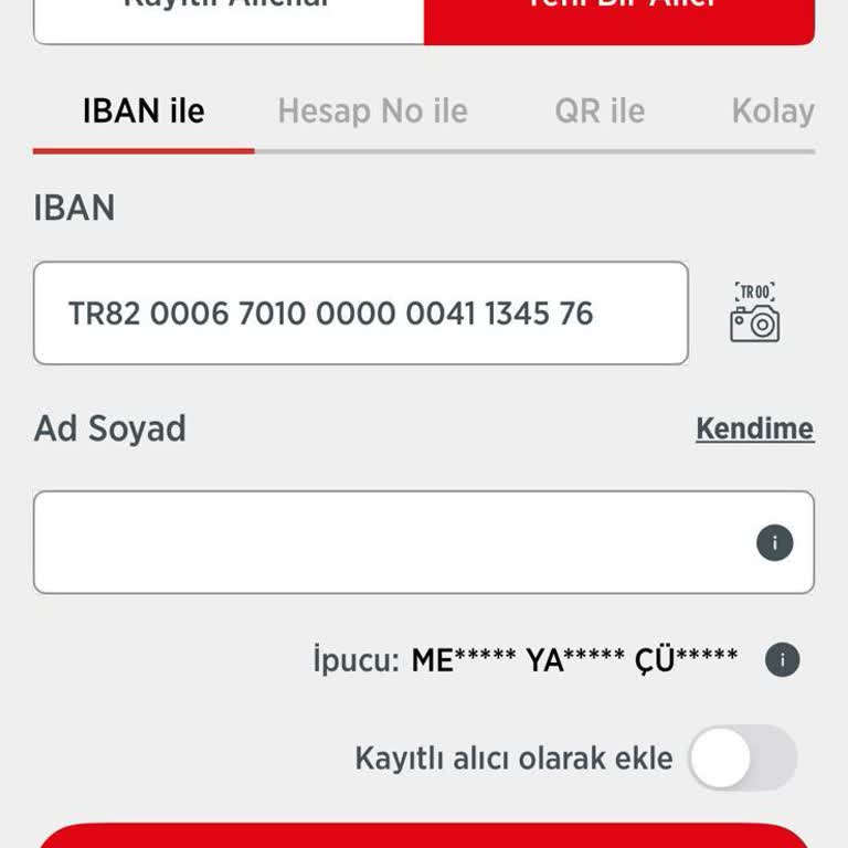 Soyadı Uyuşmazlığı Nedeniyle Havale Ve EFT İşlemlerinde Engelleme
