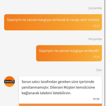 Şehir Kuponlu Siparişim 10 Gün Geçmesine Rağmen Kargoya Verilmedi Ve Trendyol Yardımcı Olmadı
