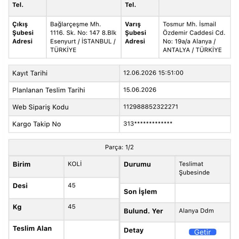 Sürat Kargo'da 6 Gün Teslimat Gecikmesi Ve Cevapsız Aramalar
