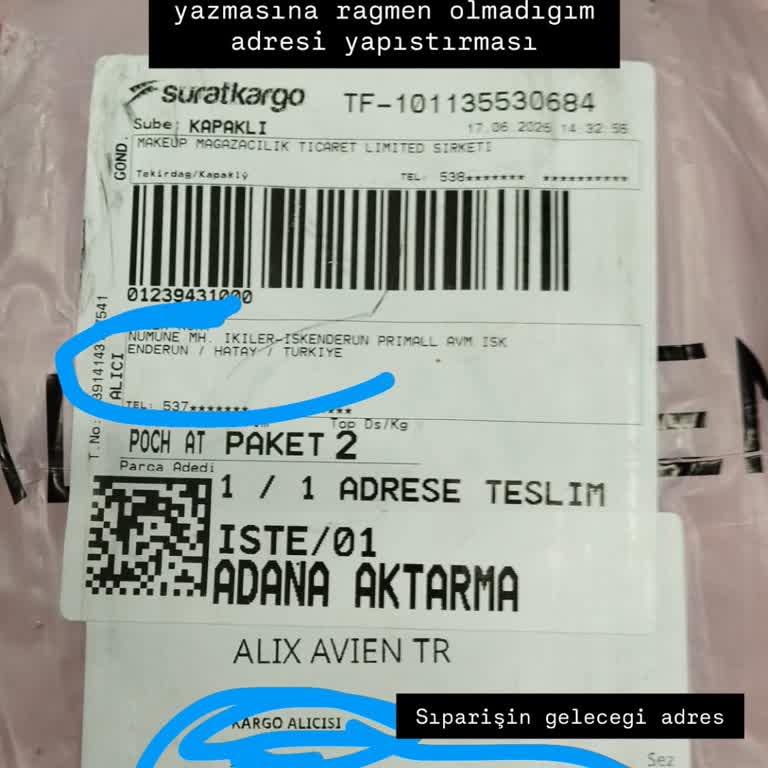 Ürün Teslim Edilmedi Ve Kargo Beklemede