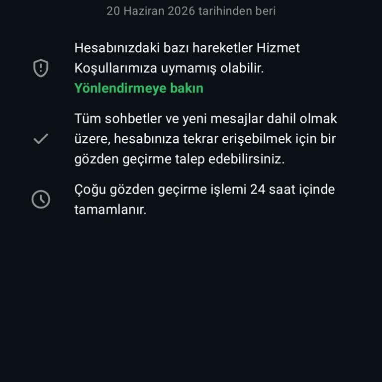 WhatsApp Hesabım Haksız Olarak Kapatıldı, Kurs Velileri Bilgilendirilemiyor