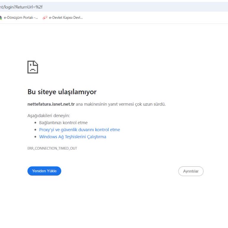 İşnet Sabahtan Beri Sisteme Hiç Giremiyorum