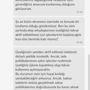 Eksik Ürün Gönderimi Ve Hesabımın Haksız Kapatılması